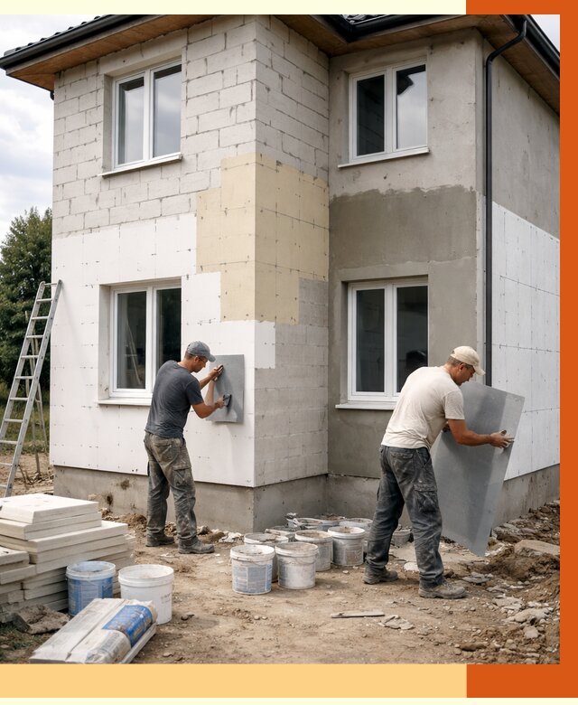 Утепление дома из газобетона в Валуйках от 4471 руб./м² — заказать у ТепломастерВли